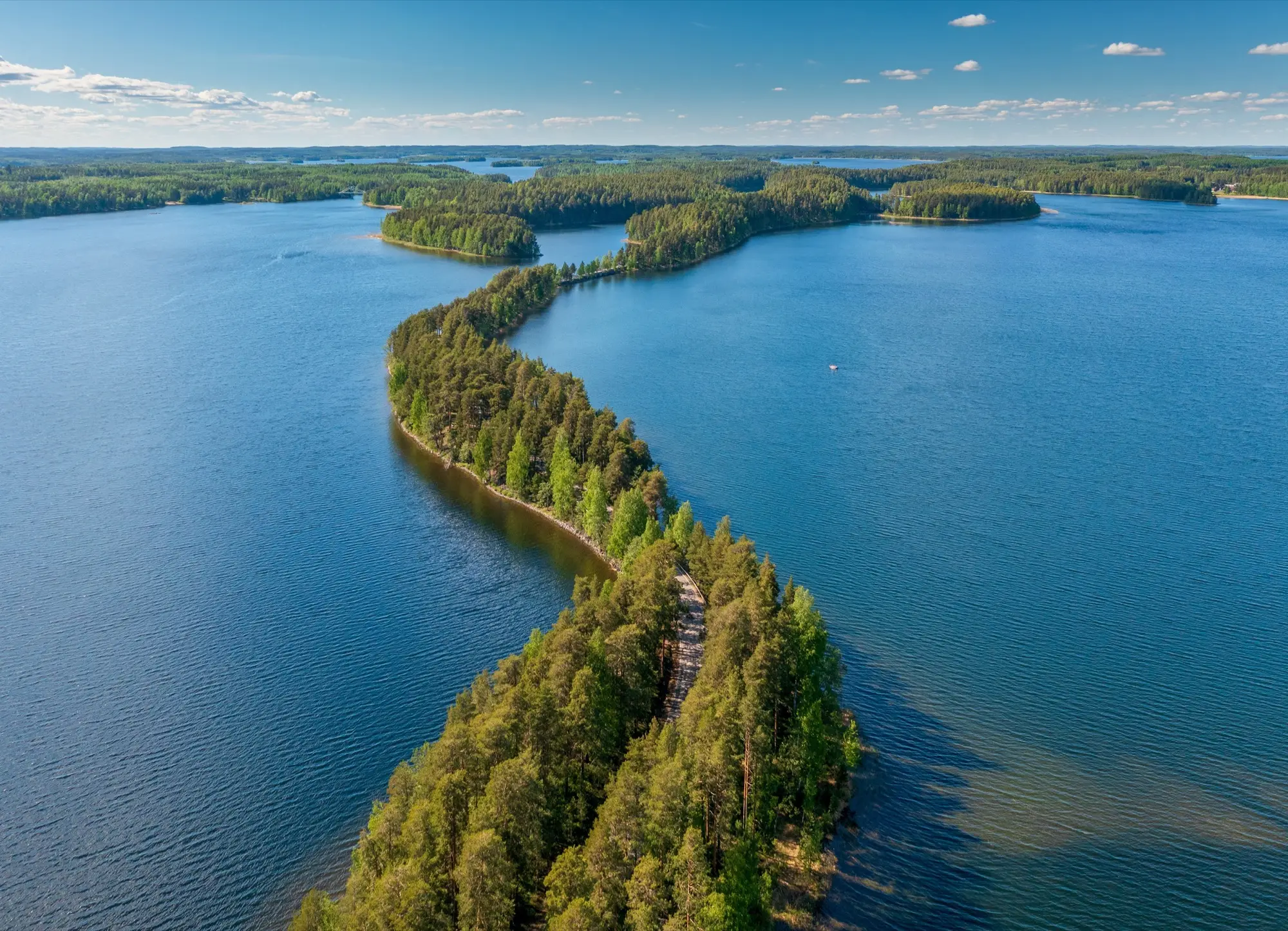 Punkaharju esker between Syvälahti and Laukanlahti in Savonlinna, Southern Savonia, Finland, 2022 June